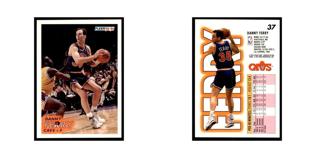 1993 Fleer Danny Ferry Basketball Cards #37