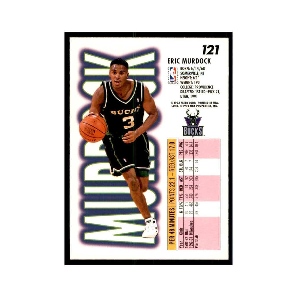 1993 Fleer Eric Murdock Basketball Cards #121