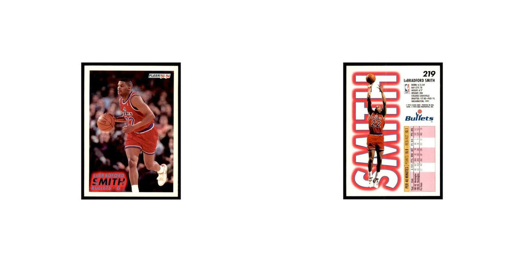 1993 Fleer LaBradford Smith Basketball Cards #219
