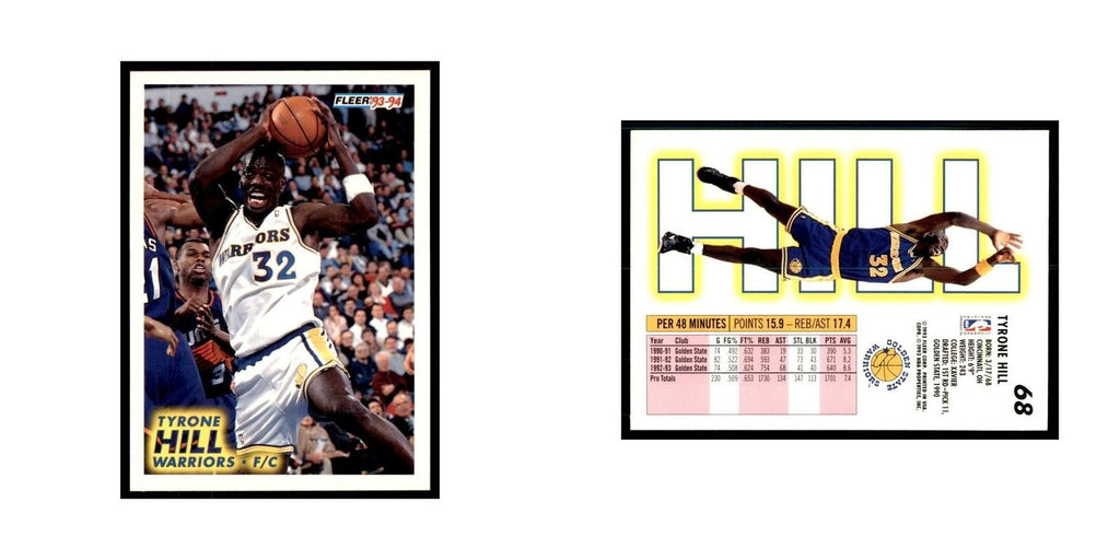 1993 Fleer Tyrone Hill Basketball Cards #68