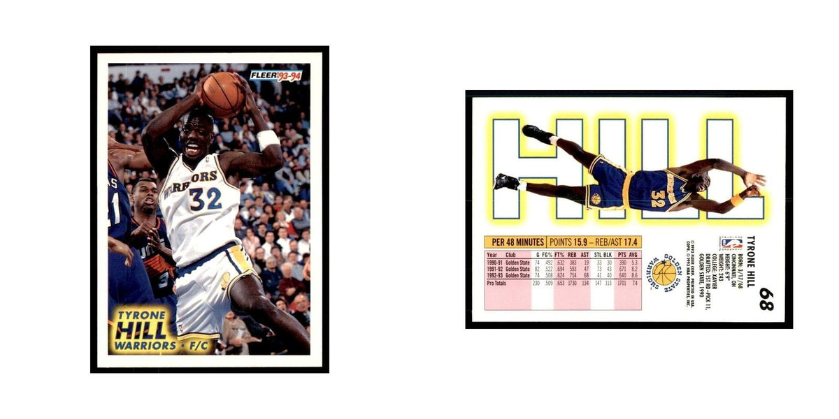 1993 Fleer Tyrone Hill Basketball Cards #68