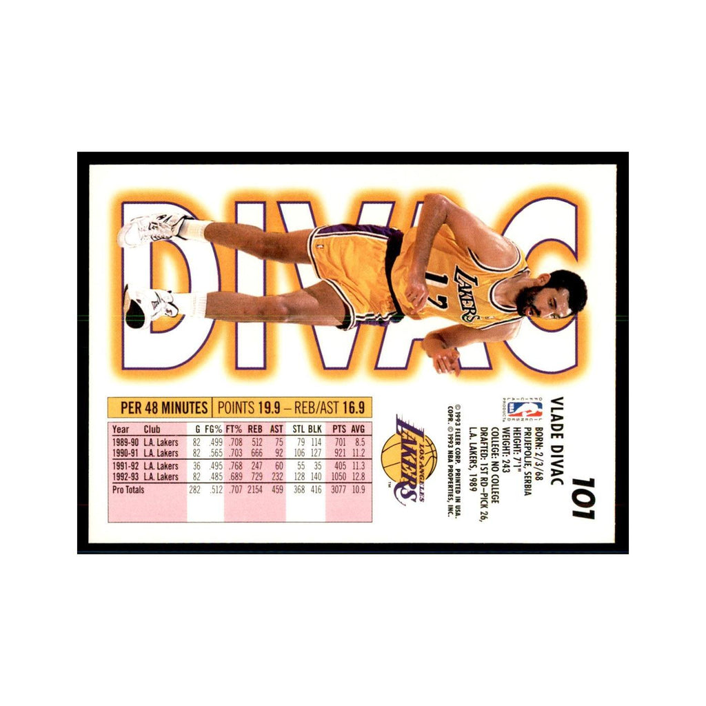 1993 Fleer Vlade Divac Cards #101