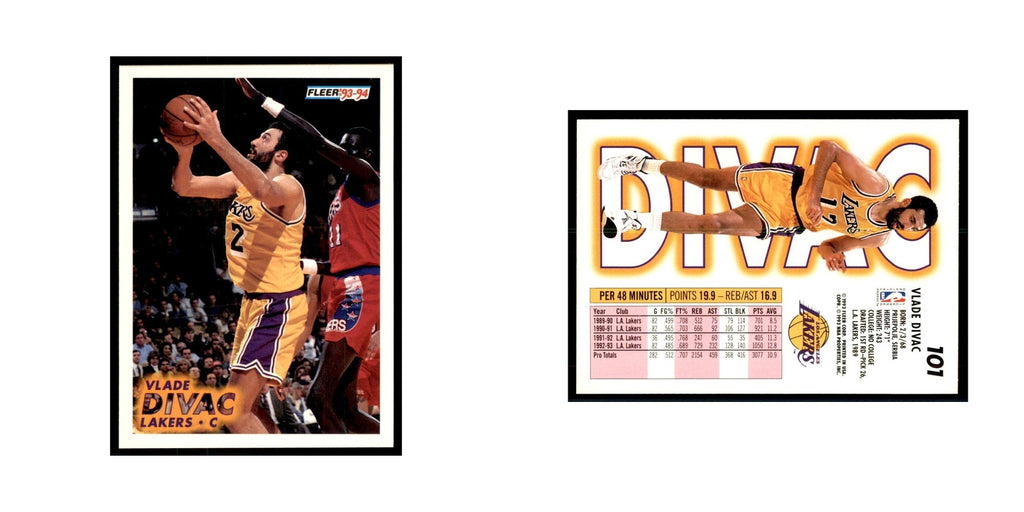 1993 Fleer Vlade Divac Cards #101