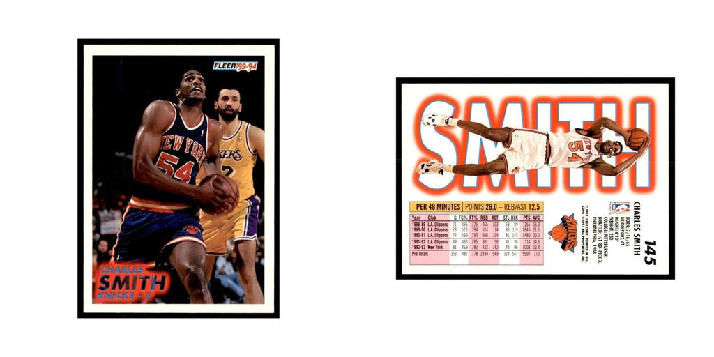 1993 Fleer Charles Smith Basketball Cards #145