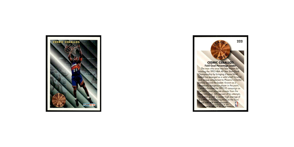 1993 Fleer Cedric Ceballos Cards #222