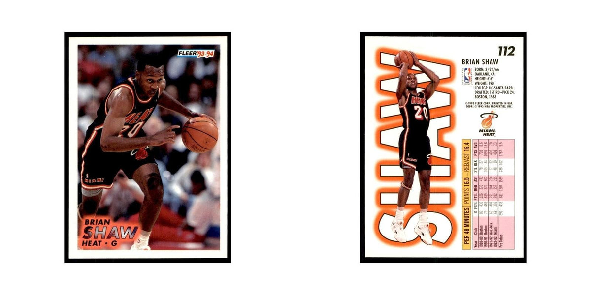 1993 Fleer Brian Shaw Basketball Cards #112