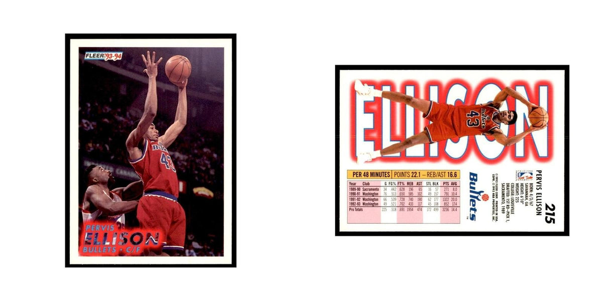 1993 Fleer Pervis Ellison Basketball Cards #215
