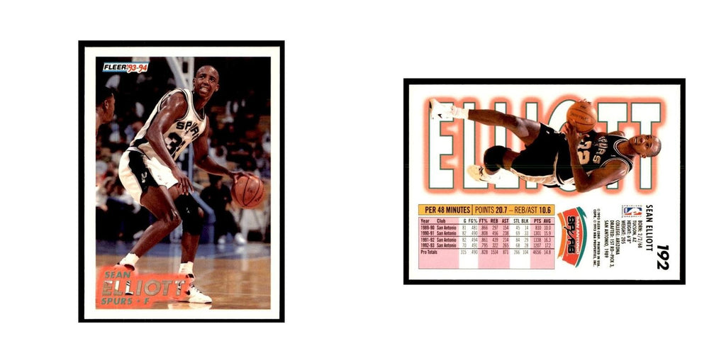 1993 Fleer Sean Elliott Basketball Cards #192