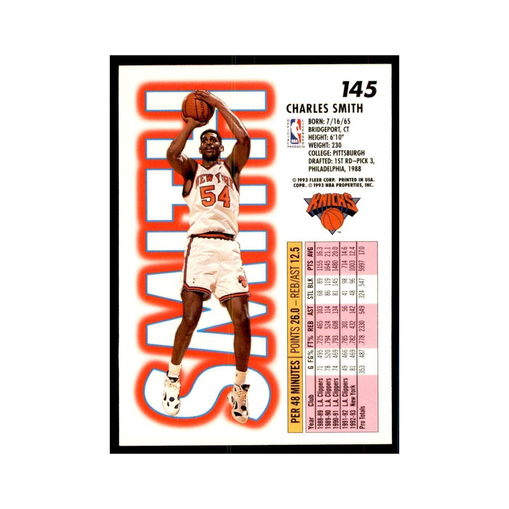 1993 Fleer Charles Smith Basketball Cards #145