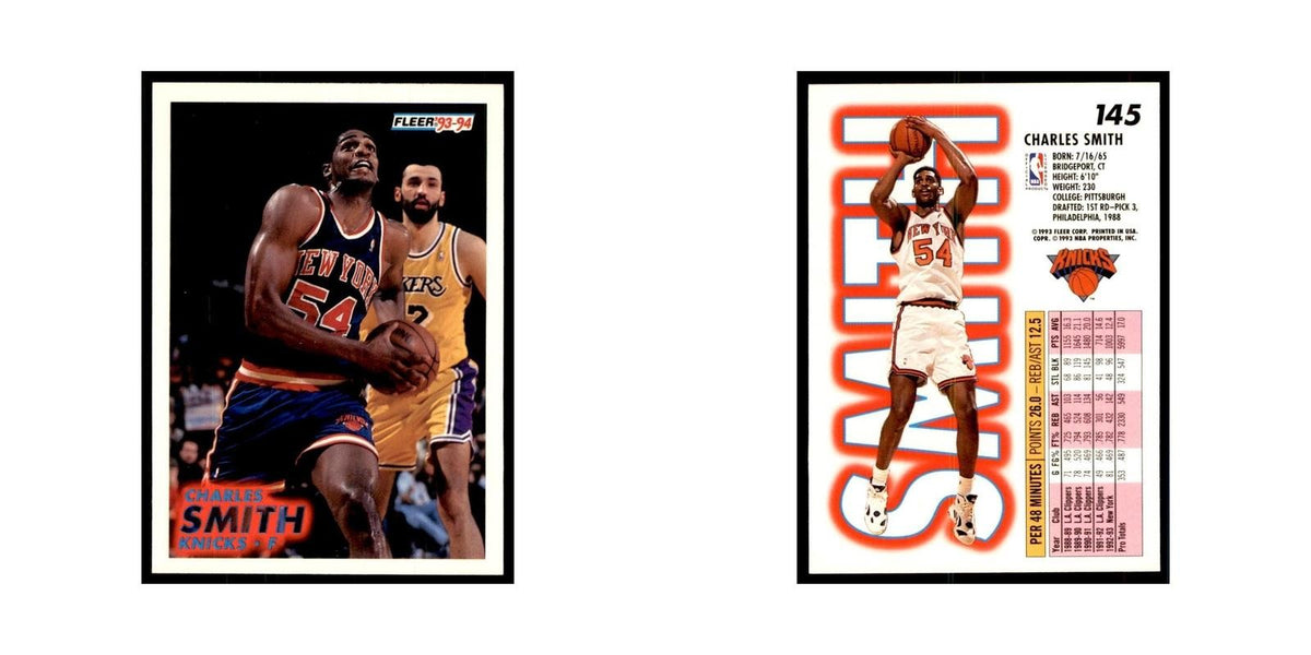 1993 Fleer Charles Smith Basketball Cards #145