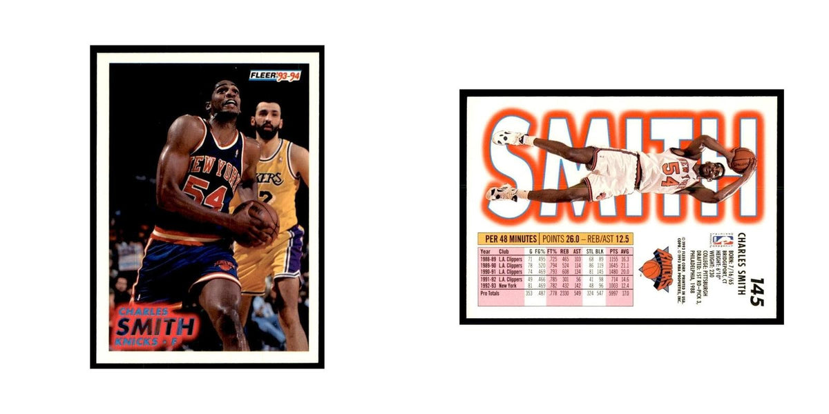 1993 Fleer Charles Smith Basketball Cards #145
