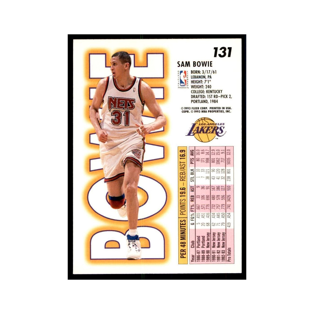 1993 Fleer Sam Bowie Basketball Cards #131