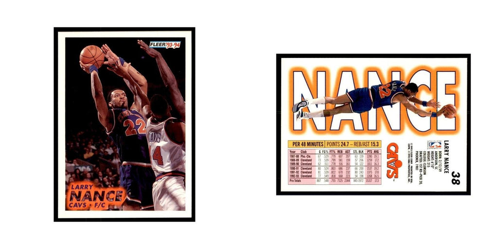 1993 Fleer Larry Nance Basketball Cards #38
