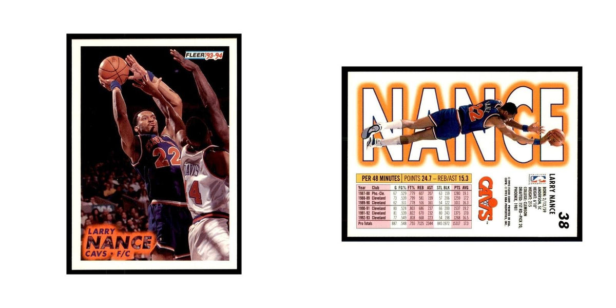1993 Fleer Larry Nance Basketball Cards #38