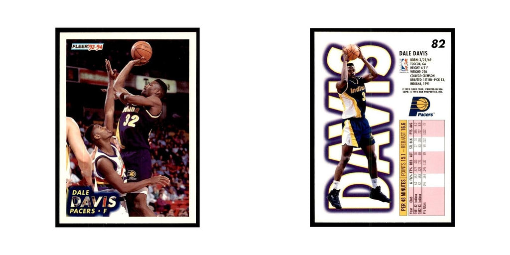 1993 Fleer Dale Davis Basketball Cards #82