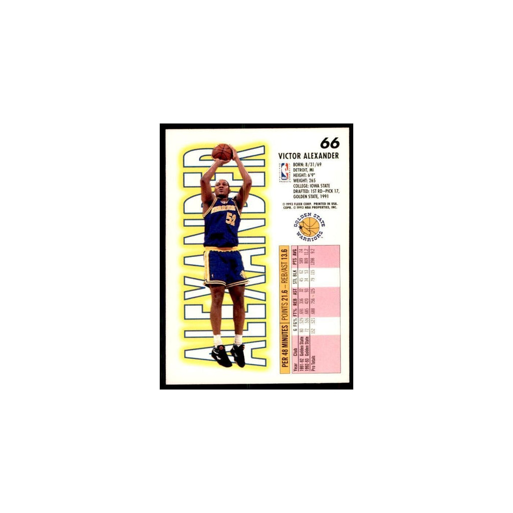 1993 Fleer Victor Alexander Basketball Cards #66