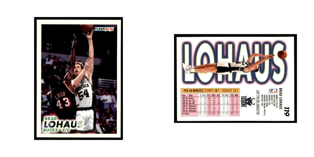 1993 Fleer Brad Lohaus Basketball Cards #119