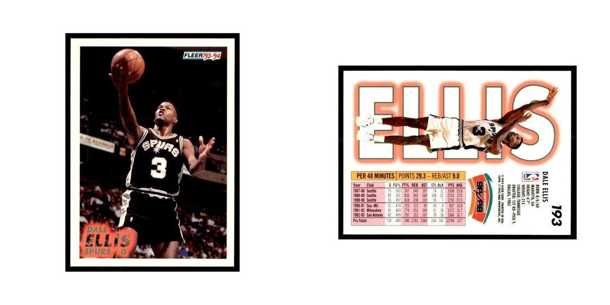 1993 Fleer Dale Ellis Basketball Cards #193