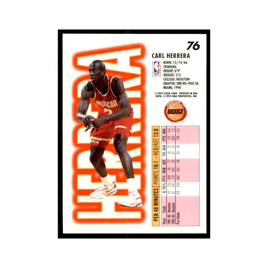 1993 Fleer Carl Herrera Basketball Cards #76