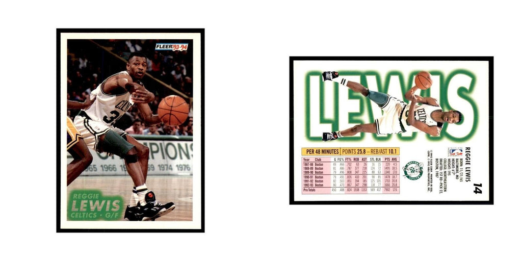 1993 Fleer Reggie Lewis Basketball Cards #14
