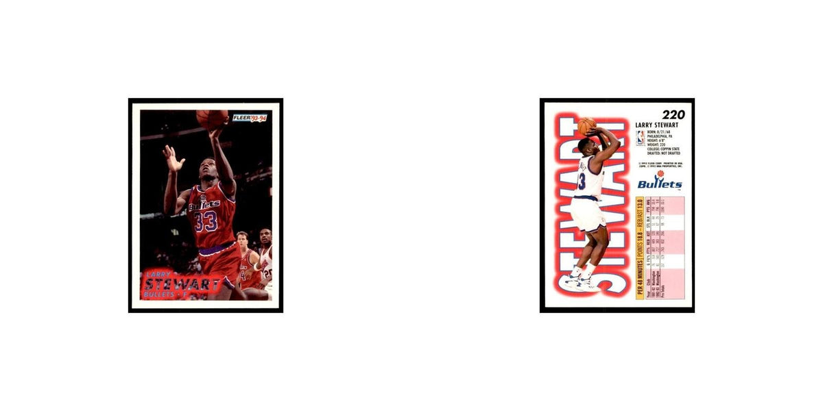 1993 Fleer Larry Stewart Basketball Cards #220