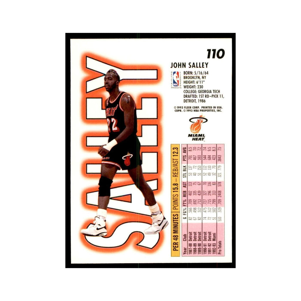 1993 Fleer John Salley Basketball Cards #110