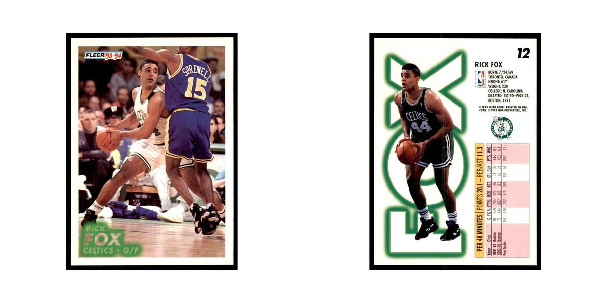 1993 Fleer Rick Fox Basketball Cards #12