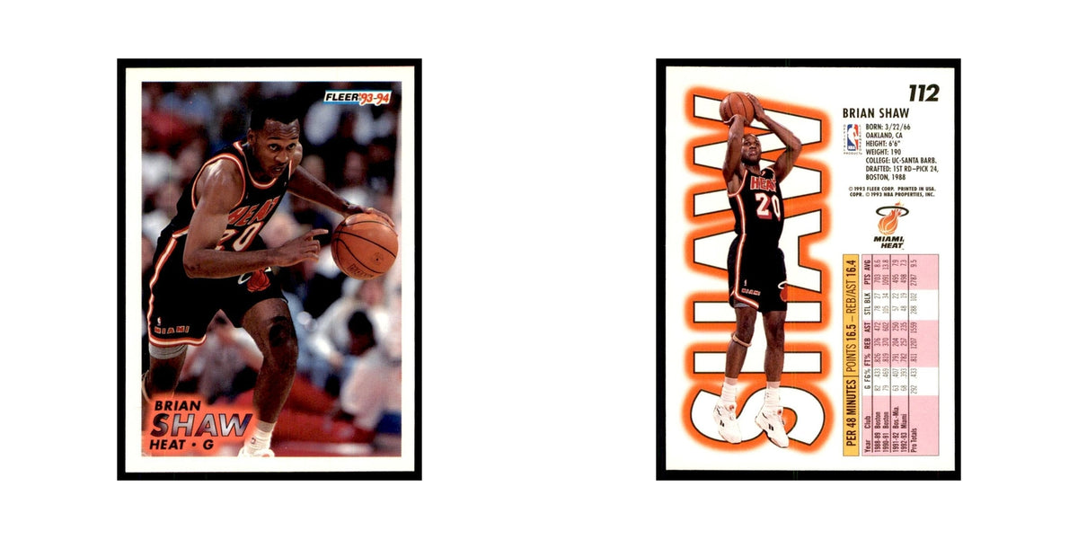 1993 Fleer Brian Shaw Cards #112