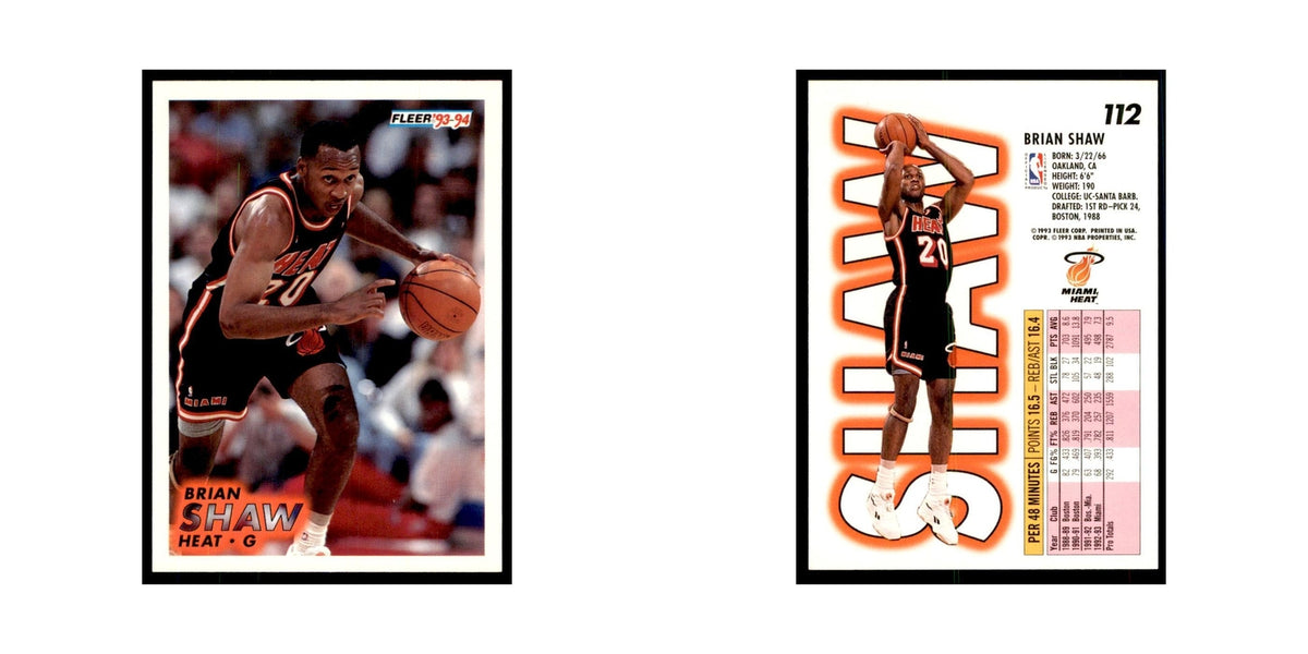 1993 Fleer Brian Shaw Cards #112