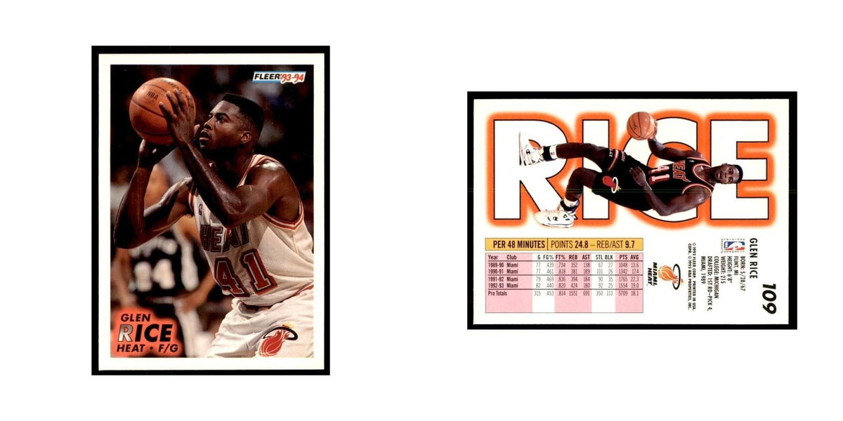 1993 Fleer Glen Rice Basketball Cards #109