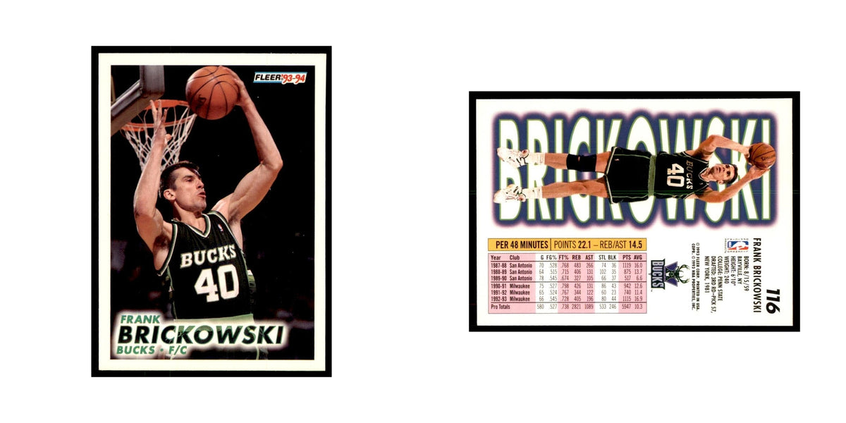 1993 Fleer Frank Brickowski Cards #116