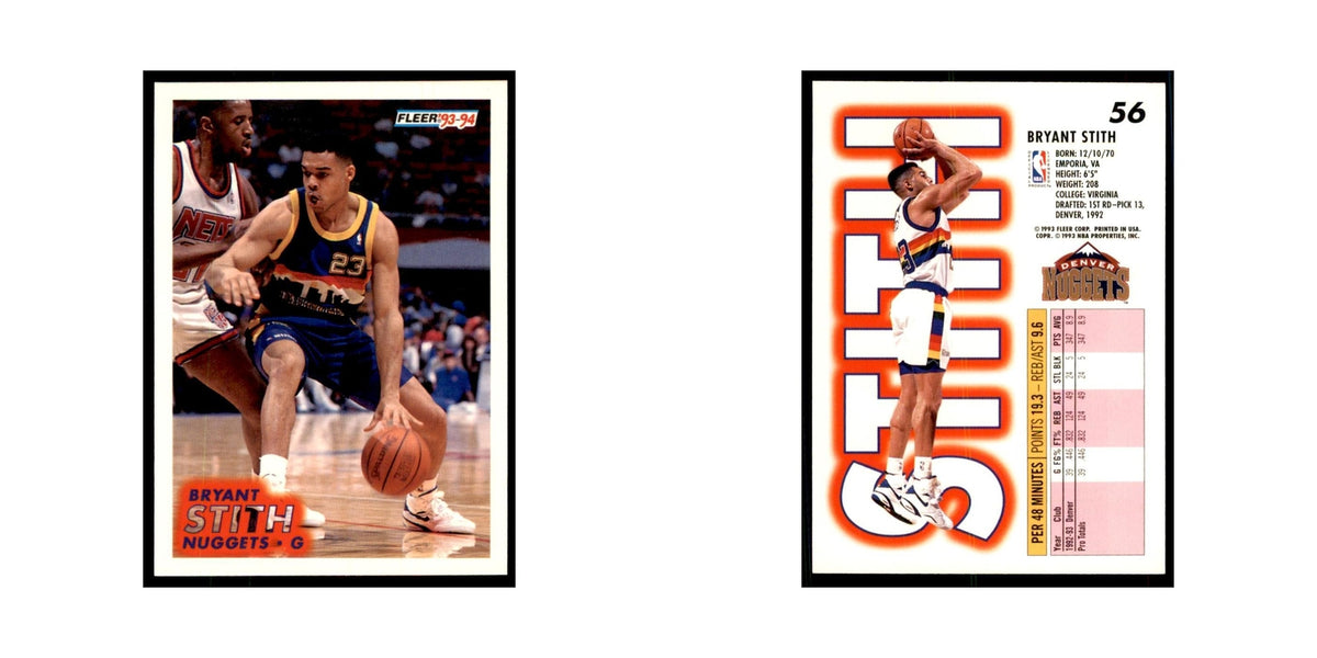 1993 Fleer Bryant Stith Cards #56