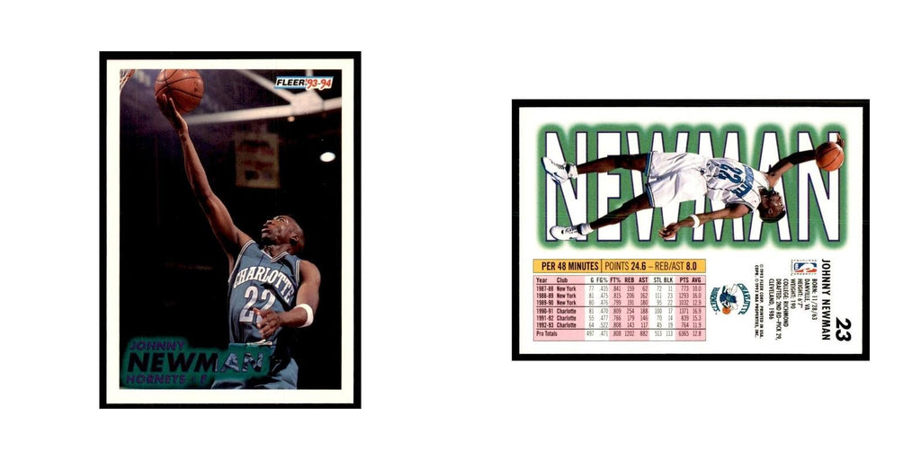 1993 Fleer Johnny Newman Basketball Cards #23