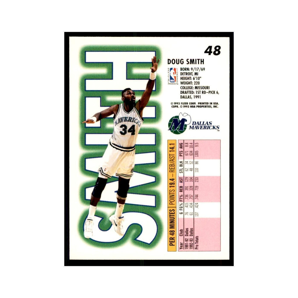 1993 Fleer Doug Smith Basketball Cards #48