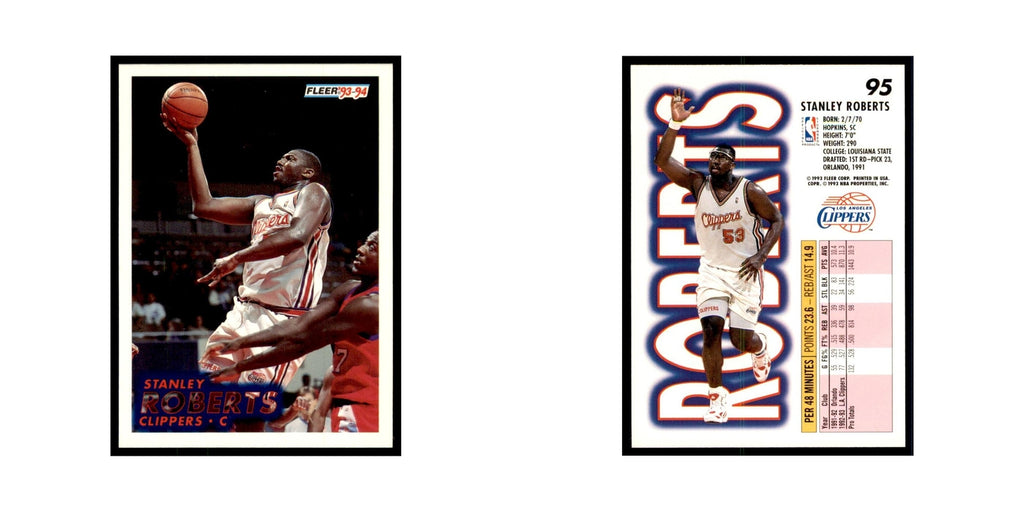 1993 Fleer Stanley Roberts Cards #95