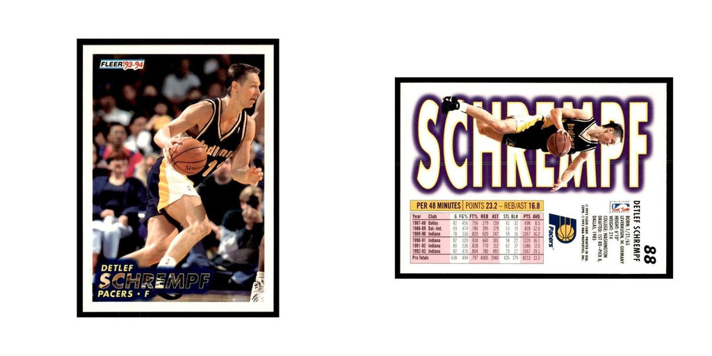 1993 Fleer Detlef Schrempf Basketball Cards #88