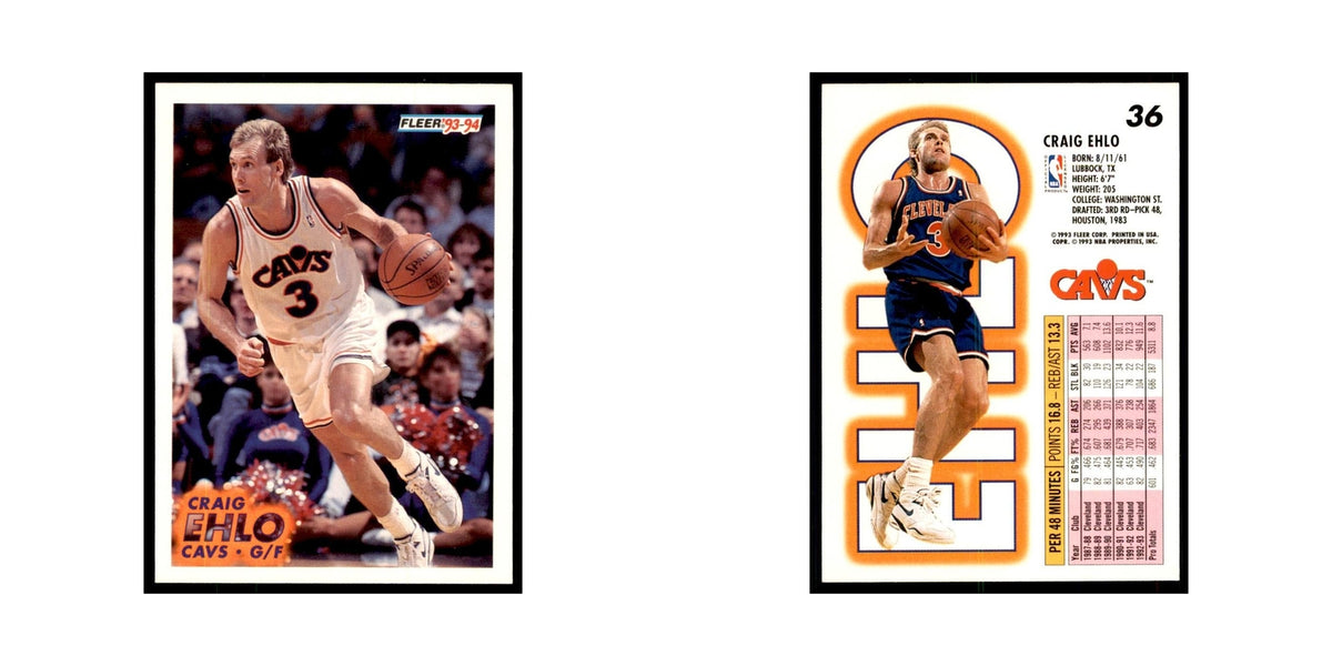 1993 Fleer Craig Ehlo Cards #36
