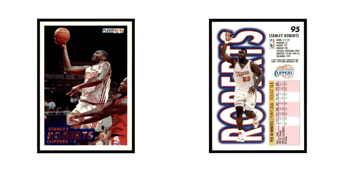 1993 Fleer Stanley Roberts Basketball Cards #95