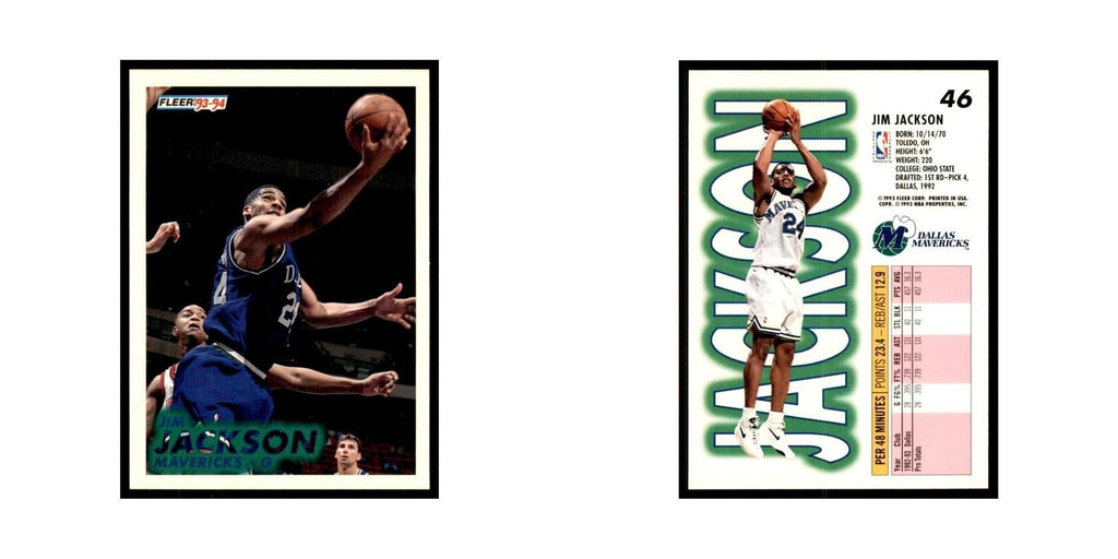 1993 Fleer Jim Jackson Basketball Cards #46
