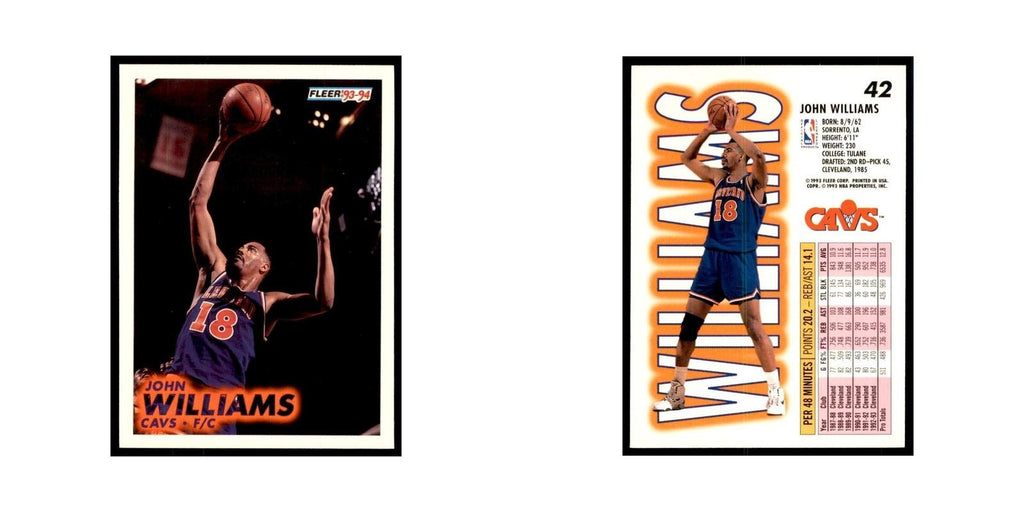 1993 Fleer John Williams Basketball Cards #42