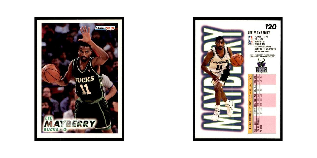 1993 Fleer Lee Mayberry Basketball Cards #120