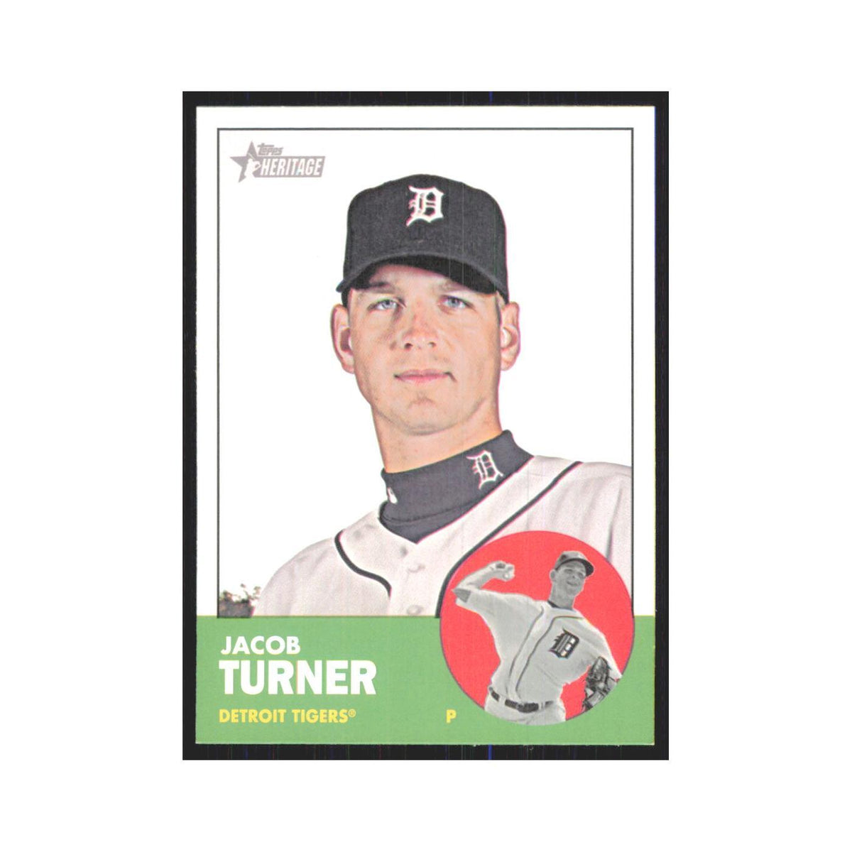 Jacob Turner 2012 Topps Heritage #257 Detroit Tigers Baseball Card NM