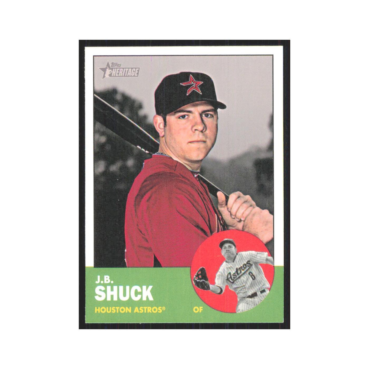 J.B. Shuck 2012 Topps Heritage #77 Houston Astros Baseball Card NM