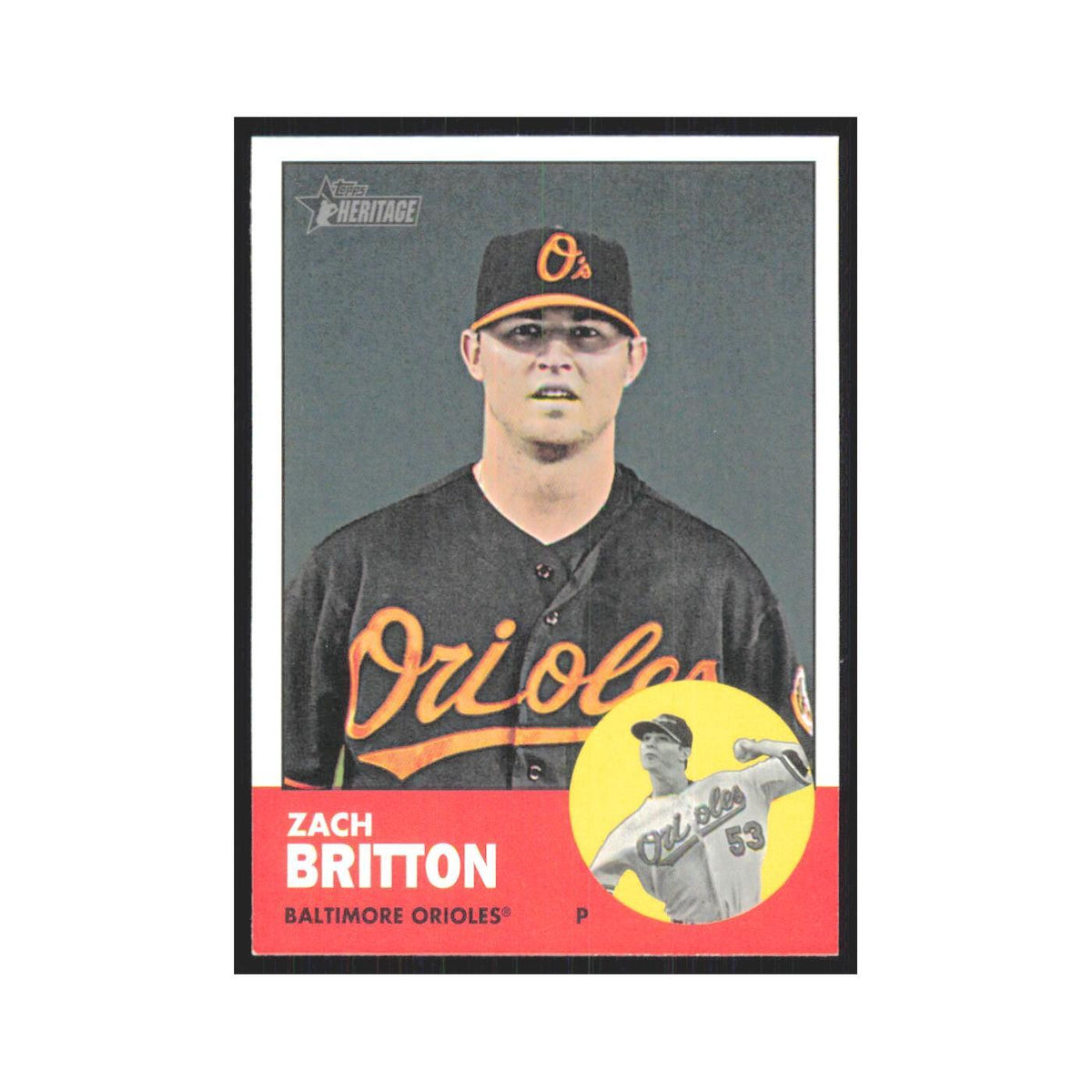 Zach Britton 2012 Topps Heritage #19 Baltimore Orioles Baseball Card NM