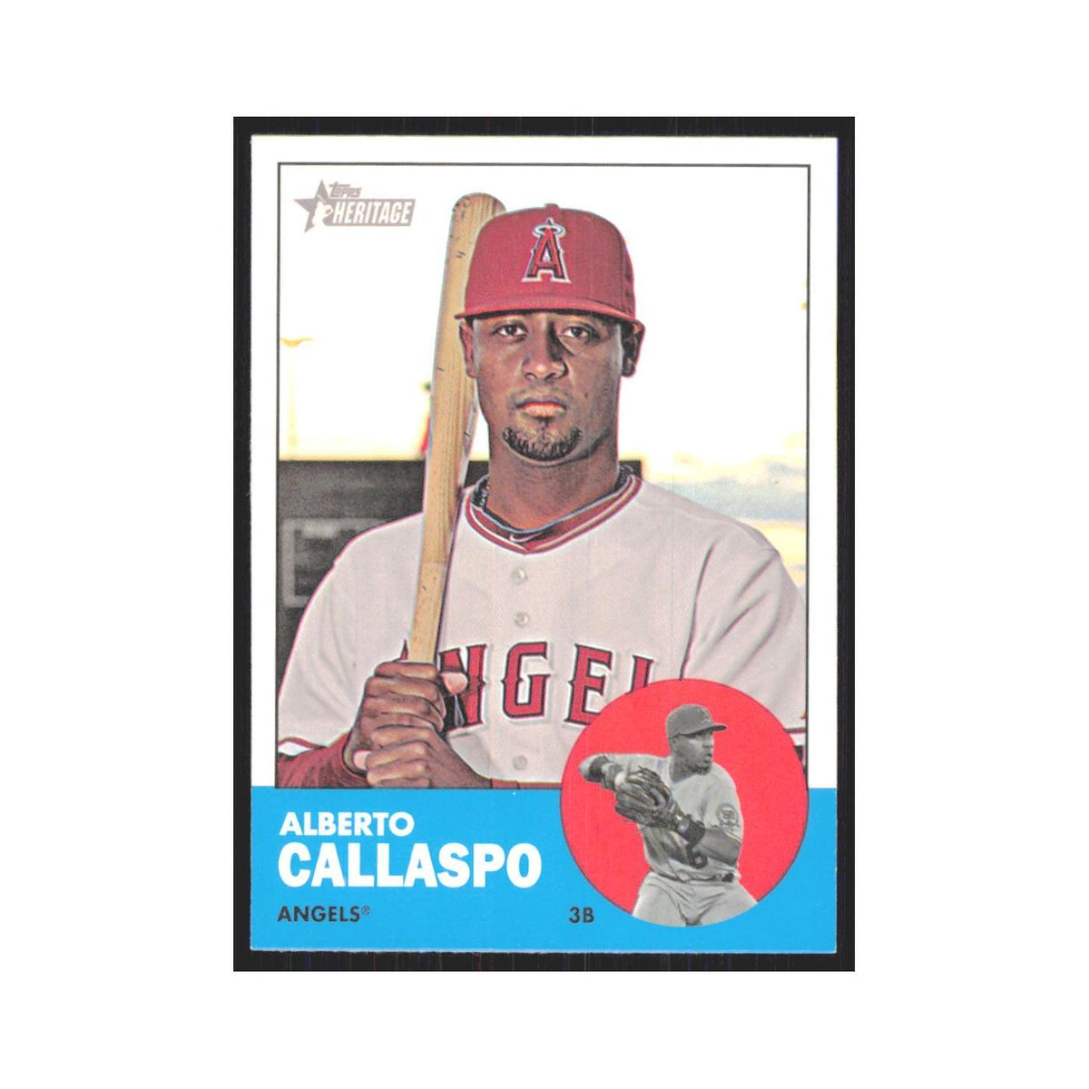 Alberto Callaspo 2012 Topps Heritage #249 Los Angeles Angels Baseball Card NM