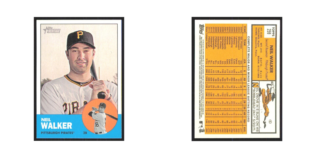 Neil Walker 2012 Topps Heritage #259 Pittsburgh Pirates Baseball Card NM