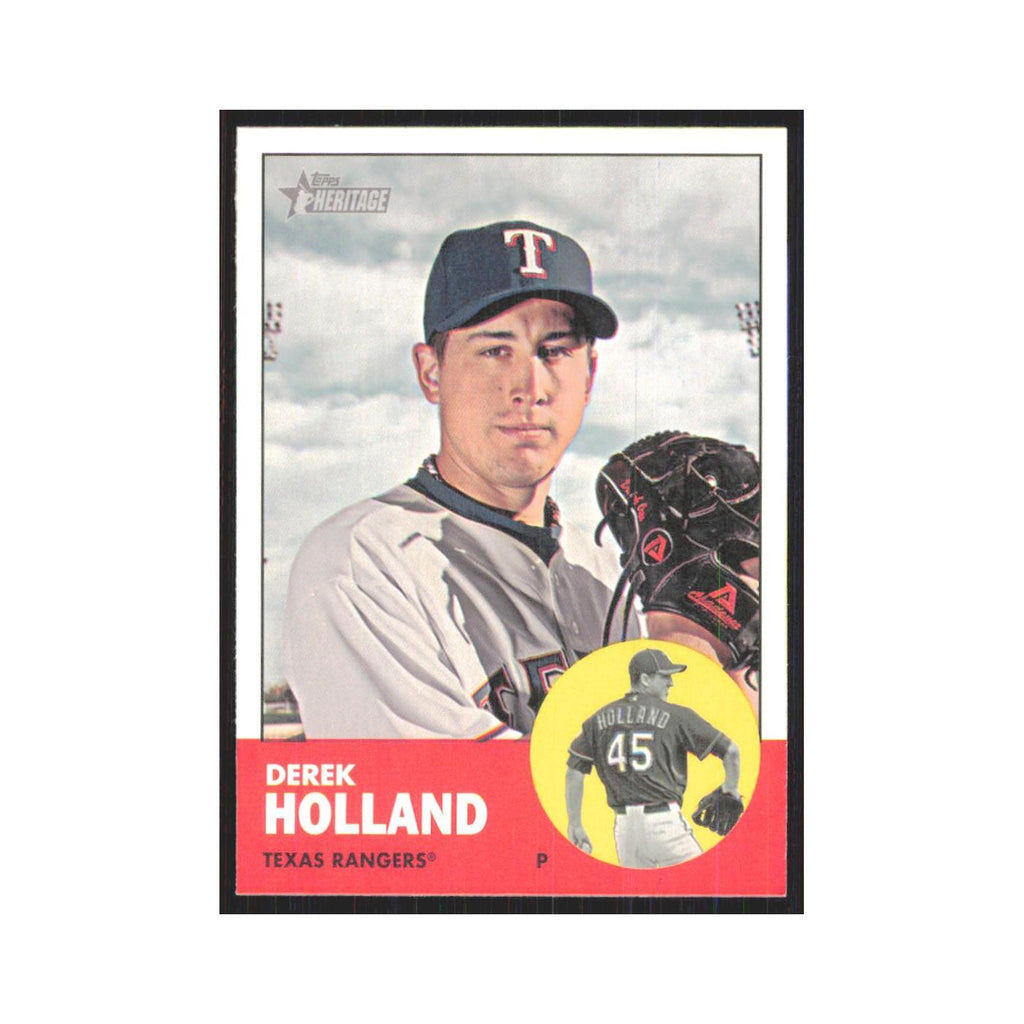 Derek Holland 2012 Topps Heritage #297 Texas Rangers Baseball Card NM
