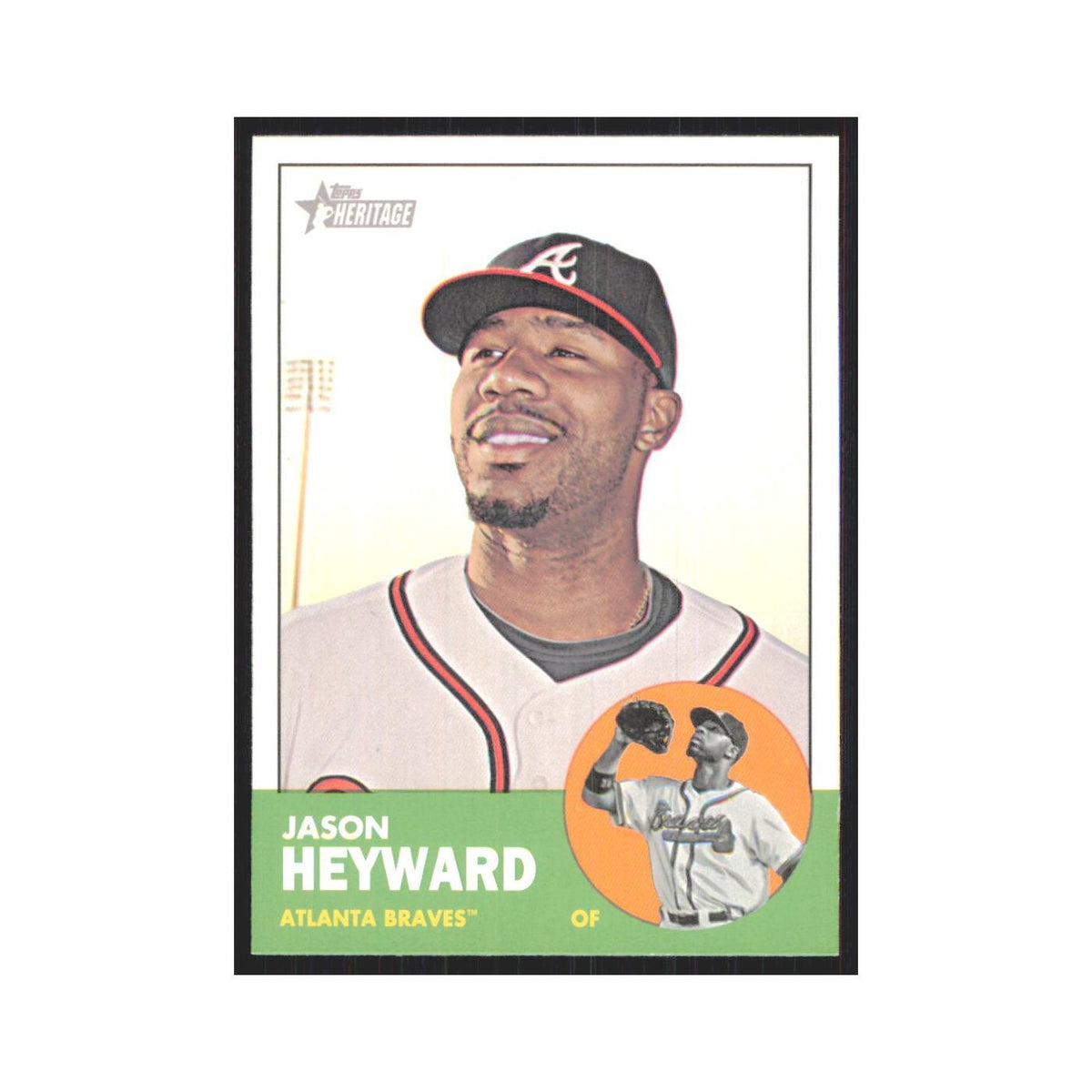 Jason Heyward 2012 Topps Heritage #390 Atlanta Braves Baseball Card NM