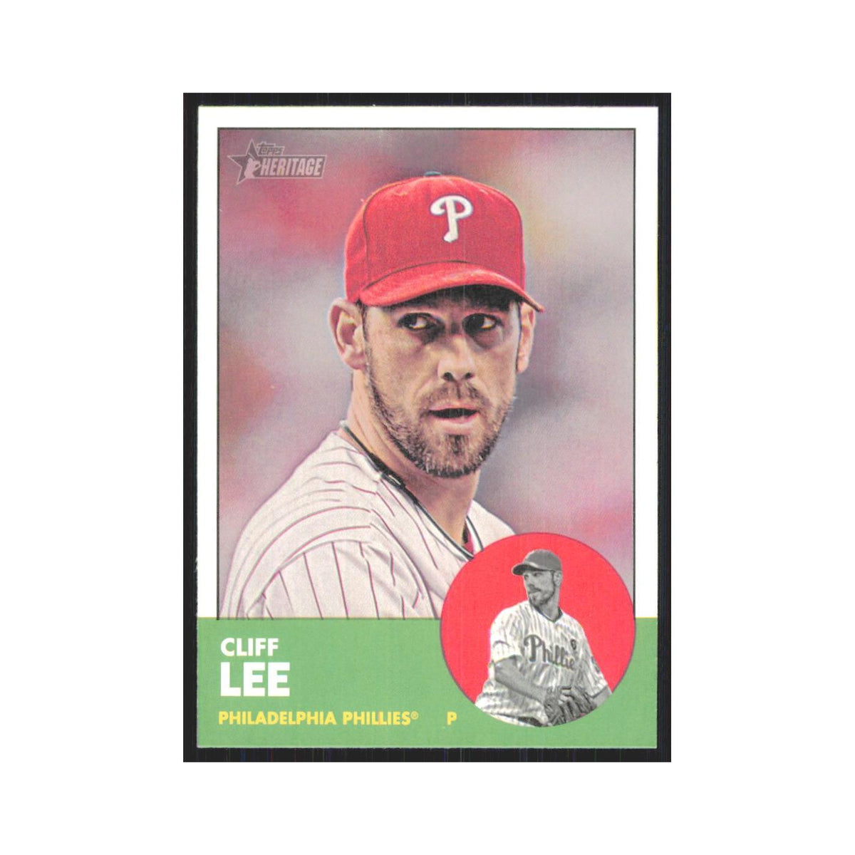 Cliff Lee 2012 Topps Heritage #56A Philadelphia Phillies Baseball Card NM