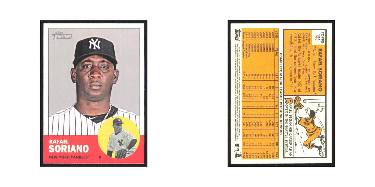 Rafael Soriano 2012 Topps Heritage #155 New York Yankees Baseball Card NM